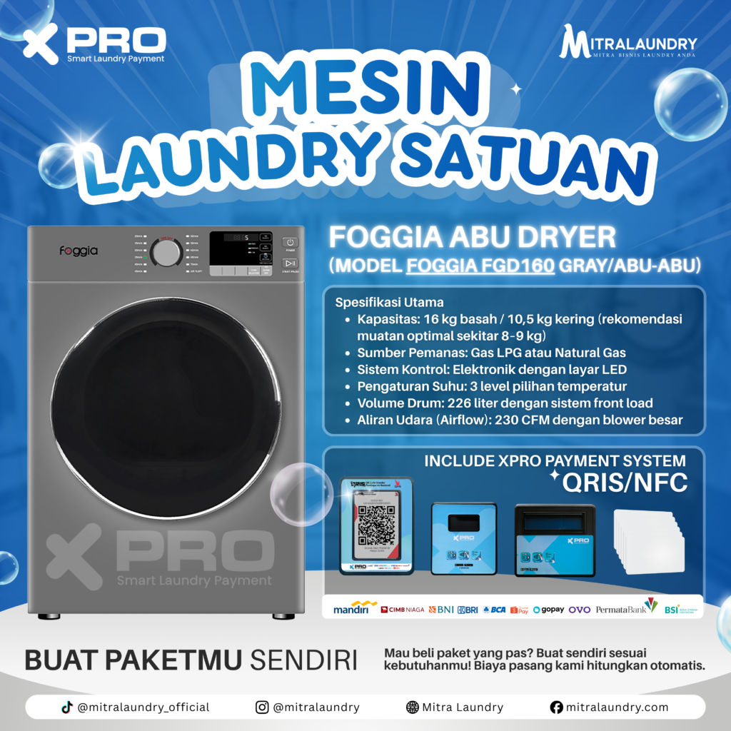 Foggia Abu Dryer (model Foggia FGD160 warna Gray/Abu-abu)