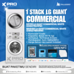 1 STACK WASHER DRYER LG GIANT COMMERCIAL WHITE
