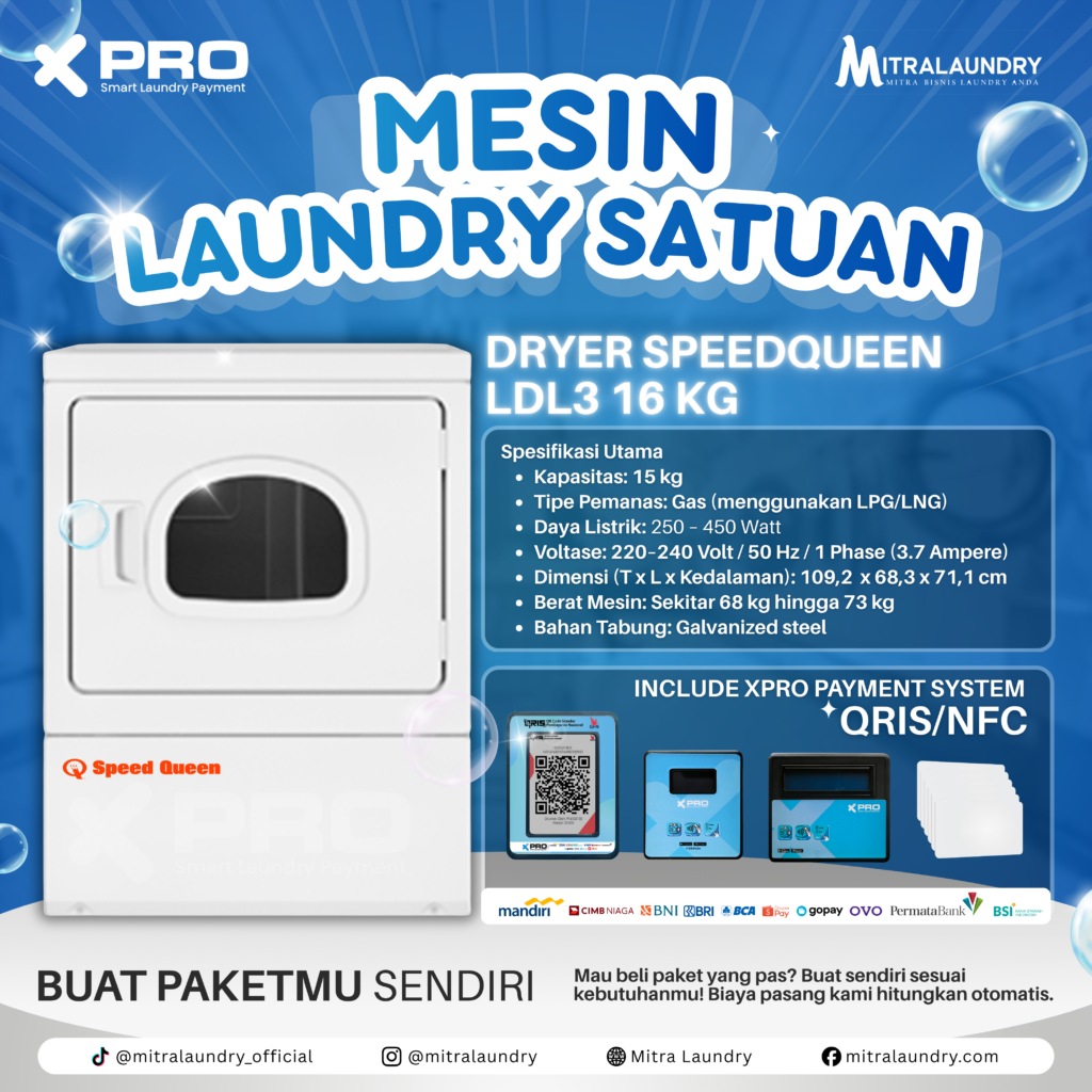 DRYER SPEEDQUEEN LDL3 16KG